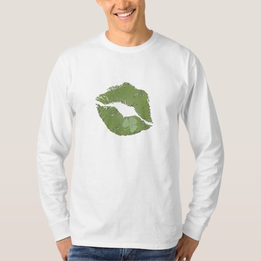 Shamrock Lips - Kus me Ik ben Iers Shirt (Voorkant)