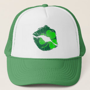 Shamrock Lips - Kus me Ik ben Irish Trucker Hat Trucker Pet