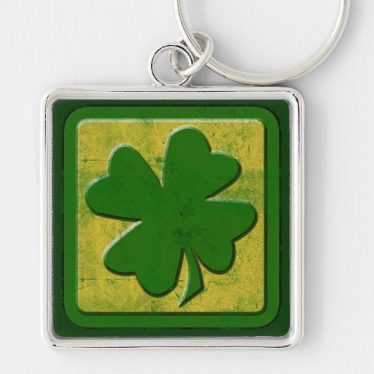 Shamrock Logo Vintage Sleutelhanger (Voorkant)