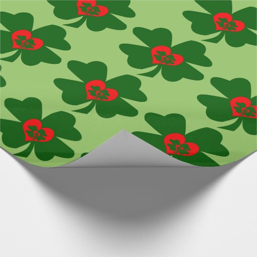 Shamrock Love 2 Wrapping Paper Cadeaupapier (Hoek)