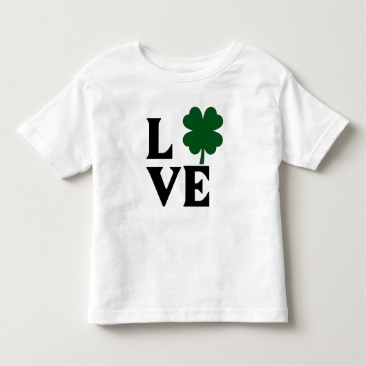 Shamrock Love Design Kinder Shirts (Voorkant)