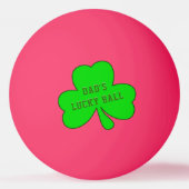 Shamrock Lucky Ball Ierse Pa's Ping Pong Ball (Voorkant)
