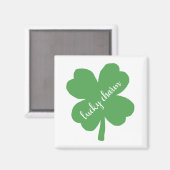 Shamrock Lucky Charm Irish Magneet (Voorkant / Achterkant)
