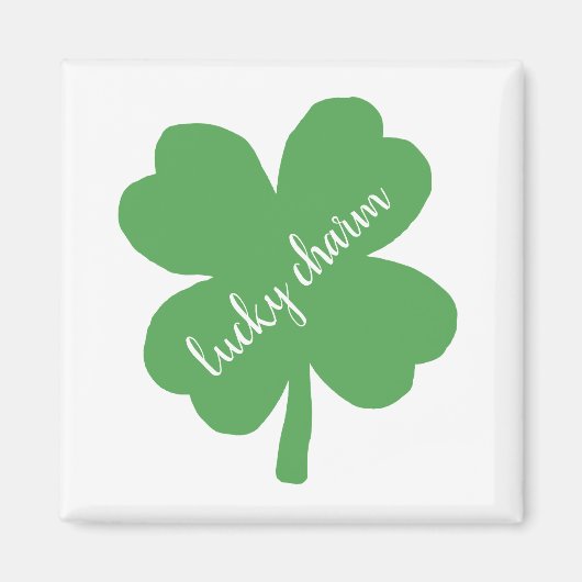 Shamrock Lucky Charm Irish Magneet (Voorkant)