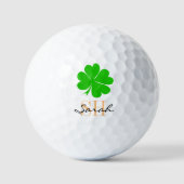 Shamrock & Lucky Clover bladermonogram / Iers Golfballen (Voorkant)