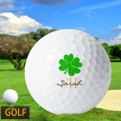 Shamrock & Lucky Clover bladermonogram / Iers Golfballen