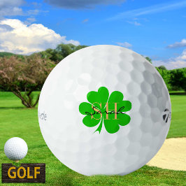 Shamrock & Lucky Clover leaf monogrammed/Irish Golfballen
