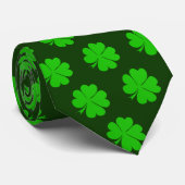 Shamrock & Lucky Clover monogrammed / St. Patricks Stropdas (Opgerold)