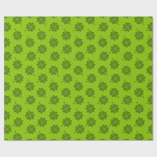 Shamrock, Lucky Clover Pattern, St. Patrick Cadeaupapier (Vlak)