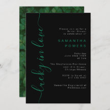 Shamrock Lucky in Liefde Bruids Douche Uitnodiging