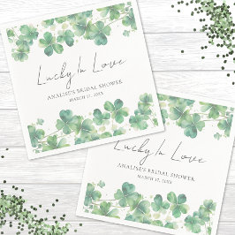 Shamrock Lucky In Love Bruiloftsfeest Servet