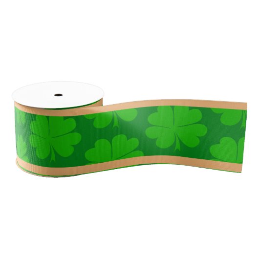 Shamrock & Lucky Klaverblad / Irish Saint Patrick Grosgrain Lint (Spoel)