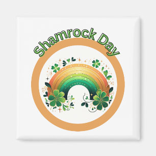 Shamrock Lucky Regenboog St. Patrick's Dag Magneet