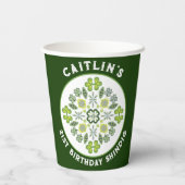 Shamrock Mandala 21ste verjaardagsfeestje Papieren Bekers (Achterkant)