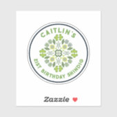 Shamrock Mandala 21ste verjaardagsfeestje Sticker (Vel)