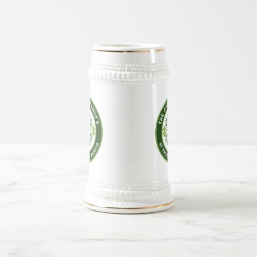 Shamrock Mandala St. Patrick's Day Familiefeest Bierpul (Center)