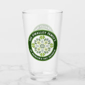 Shamrock Mandala St. Patrick's Day Familiefeest Glas (Achterkant)