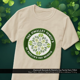 Shamrock Mandala St. Patrick's Day Familiefeest T-shirt