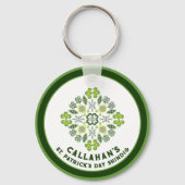 Shamrock Mandala St. Patrick's Day Party Sleutelhanger (Voorkant)