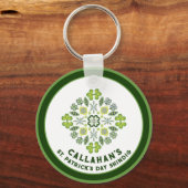 Shamrock Mandala St. Patrick's Day Party Sleutelhanger (Voorkant)