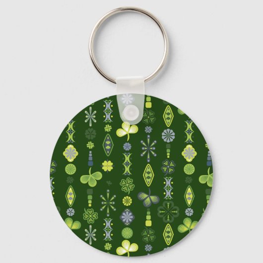 Shamrock Mandala St. Patrick's Day Party Sleutelhanger (Achterkant)