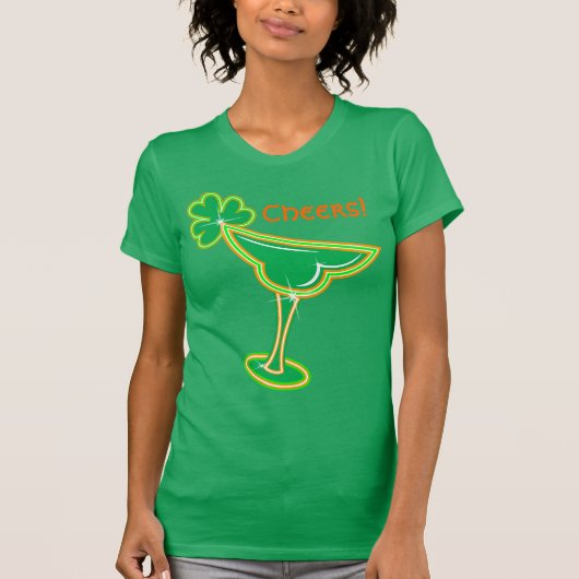 Shamrock Margarita Cheers! T-shirt (Voorkant)