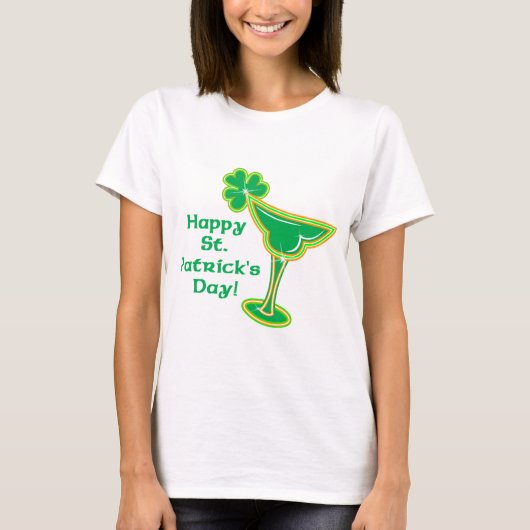 Shamrock Margarita met Greeting T-shirt (Voorkant)