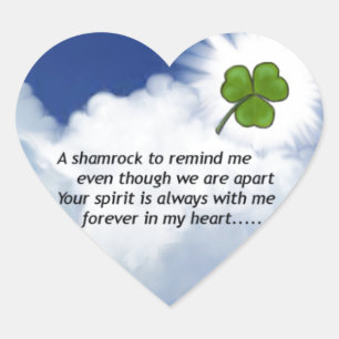 Shamrock Memorial Hart Sticker