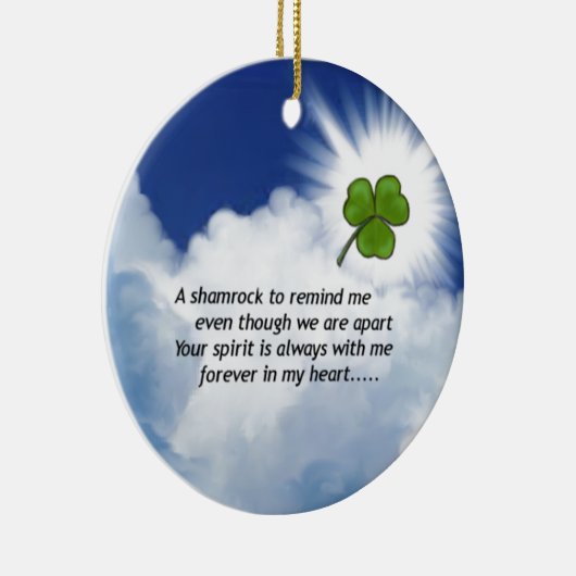 Shamrock Memorial Keramisch Ornament (Rechts)