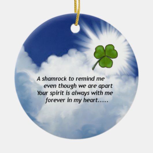 Shamrock Memorial Keramisch Ornament (Voorkant)
