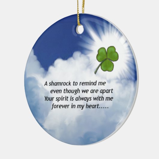 Shamrock Memorial Keramisch Ornament (Links)