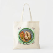 Shamrock Mermaid aangepaste naam canvas tas (Voorkant)