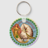 Shamrock Mermaid Sleutelhanger (Voorkant)