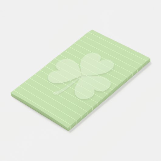 Shamrock met gerolde lijnen post-it® notes (Schuin)