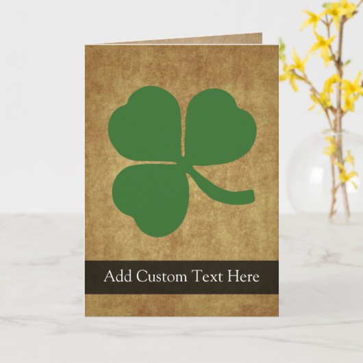 Shamrock met  Gold Kaart (Gele Bloem)