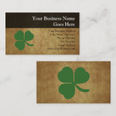 Shamrock met  goud visitekaartje (Voorkant / Achterkant)