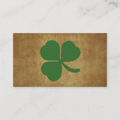 Shamrock met  goud visitekaartje (Achterkant)