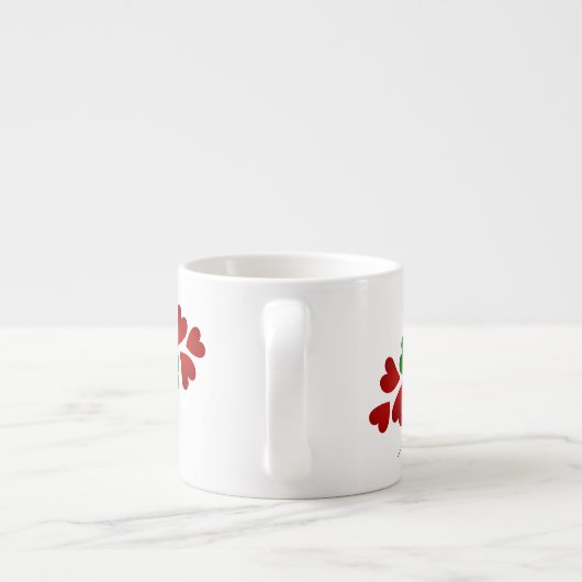 Shamrock met hart espresso kop (Achterkant)