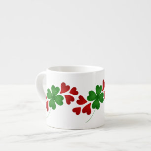 Shamrock met hart espresso kop
