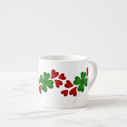 Shamrock met hart espresso kop (Voorkant rechts)