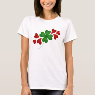 Shamrock met hart leuke romantische mode t-shirt