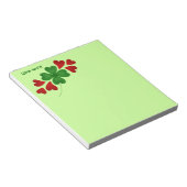 Shamrock met hart notitieblok (Schuin)