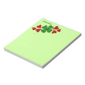Shamrock met hart notitieblok (Linkerzijde)