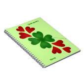 Shamrock met hart notitieboek (Rechterzijde)