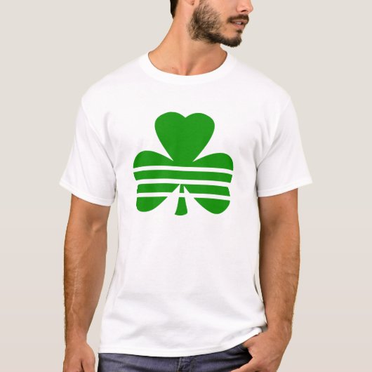 Shamrock met horizontale strepen t-shirt (Voorkant)