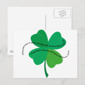 Shamrock met Ierse toast Briefkaart (Voorkant / Achterkant)