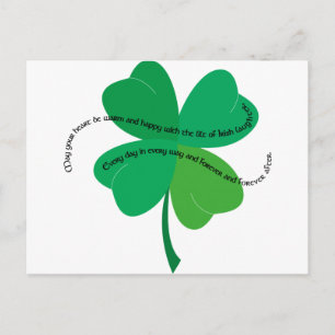 Shamrock met Irish Toast Briefkaart