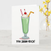 Shamrock Milkshake Fun Kaart (Gele Bloem)