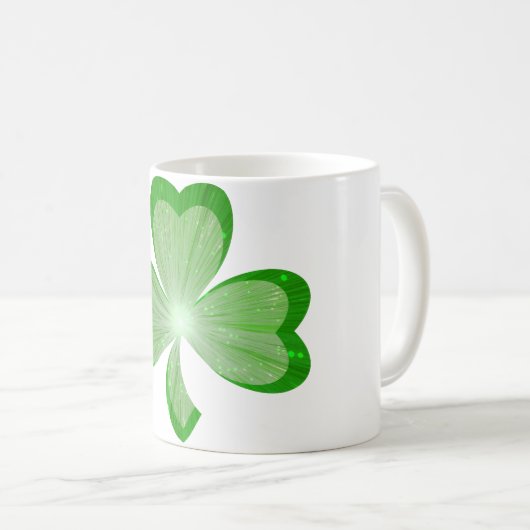 Shamrock mok white (Voorkant rechts)
