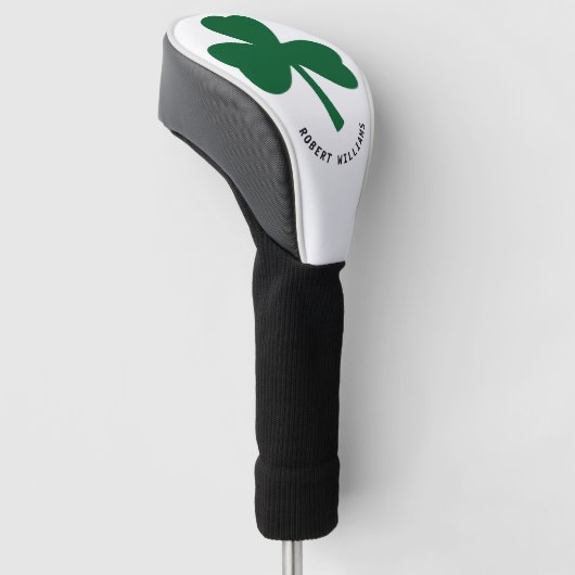 Shamrock Monogrammed Name Golfheadcover (Schuin)